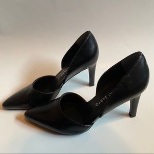 Franco Sarto leather pointed toe heels